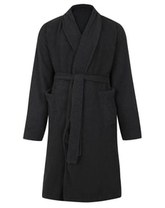 Bigdude Terry Towelling Dressing Gown Charcoal