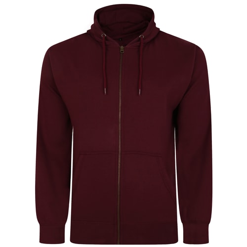 Bigdude Original Full Zip Hoody Burgundy Tall