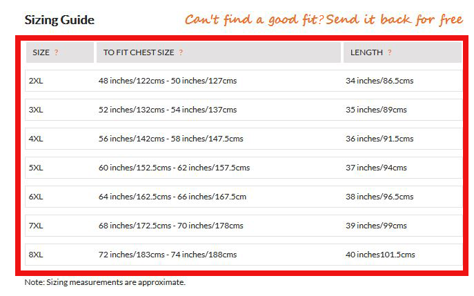 where to find our sizing guides