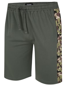 Bigdude Camo Side Panel Loopback Jogger Shorts Green