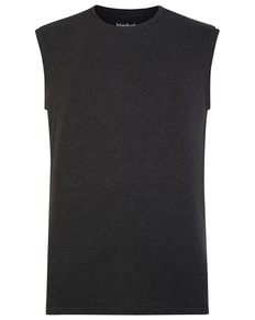 Bigdude Plain Sleeveless T-Shirt Charcoal