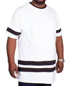 Bigdude Contrast Stripe T-Shirt White