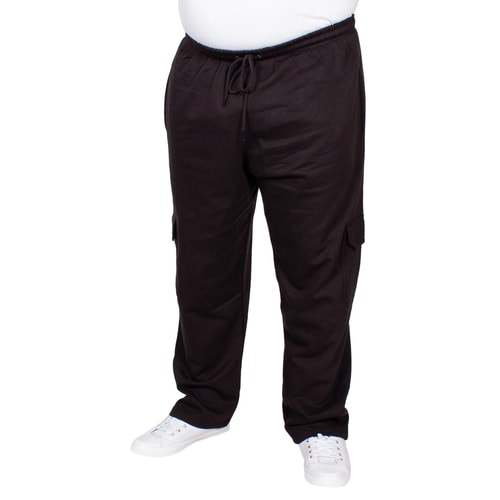 Bigdude Straight Leg Cargo Joggers Black