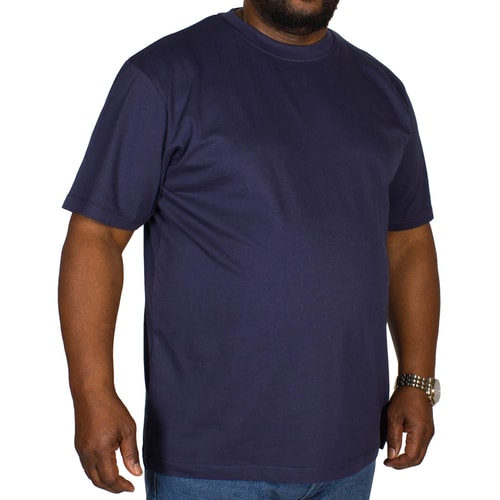 Bigdude Plain Crew Neck T-Shirt Navy Tall