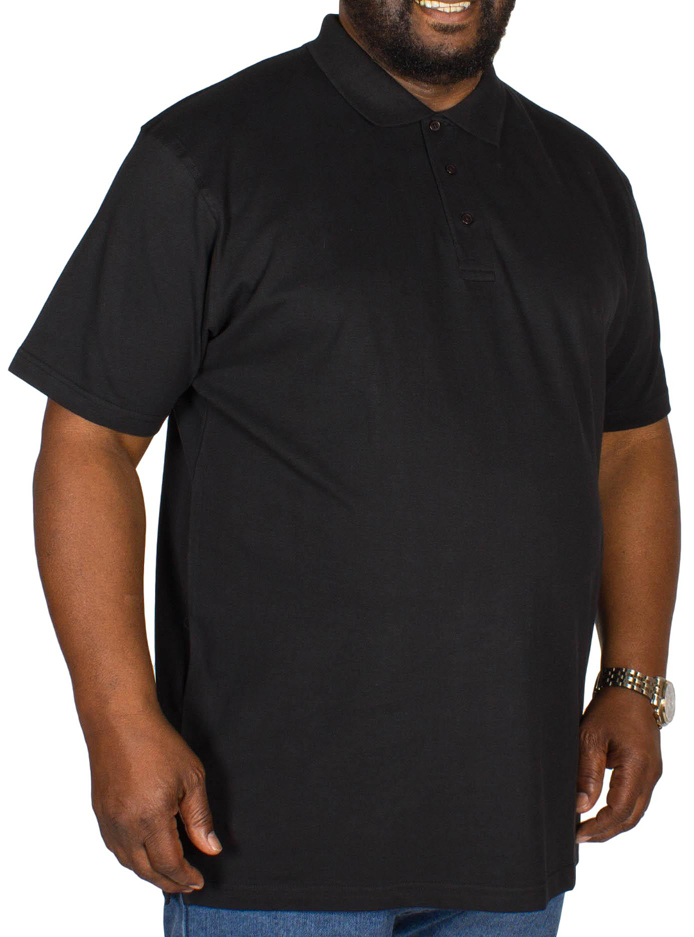 Bigdude Plain Polo Shirt - Black