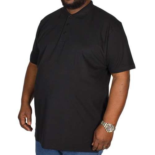 Bigdude Plain Polo Shirt Black Tall