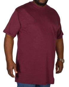 Bigdude Plain Crew Neck T-Shirt Burgundy