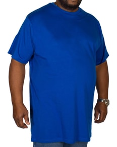 Bigdude Plain Crew Neck T-Shirt Royal Blue