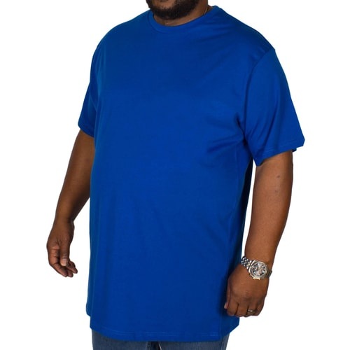 Bigdude Plain Crew Neck T-Shirt Royal Blue Tall