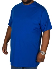 Bigdude Plain Crew Neck T-Shirt Royal Blue Tall