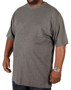 Bigdude Plain Crew Neck T-Shirt Charcoal