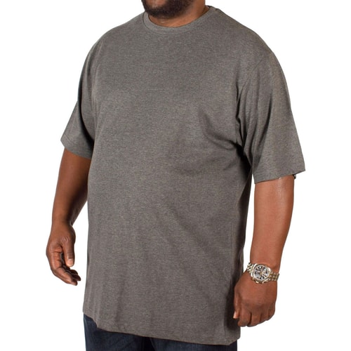 Bigdude Plain Crew Neck T-Shirt Charcoal Tall