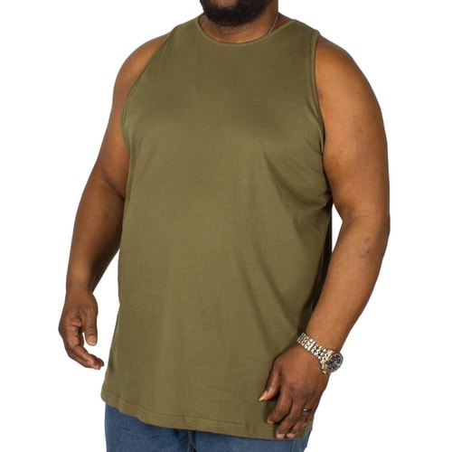 Bigdude Plain Vest Olive Tall