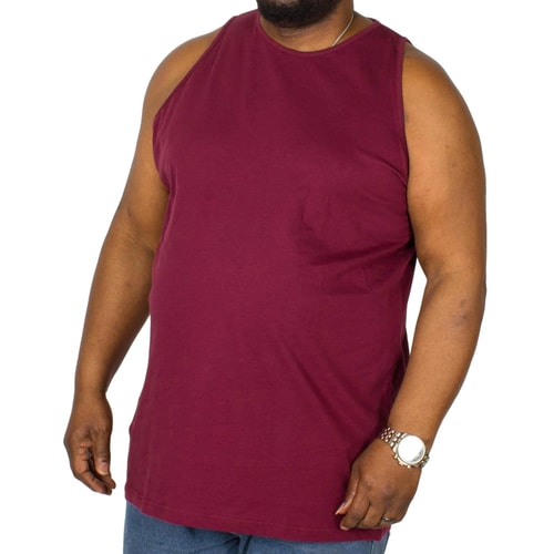 Bigdude Plain Vest Burgundy Tall