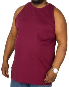 Bigdude Plain Vest Burgundy Tall