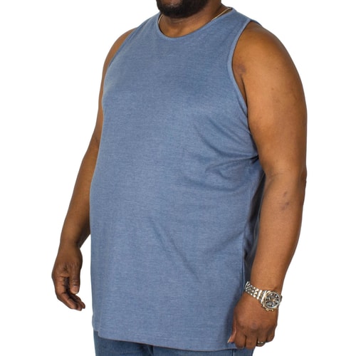 Bigdude Plain Vest Denim Marl