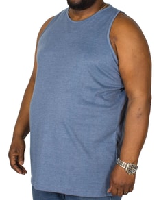 Bigdude Plain Vest Denim Marl