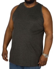 Bigdude Plain Vest Charcoal Tall