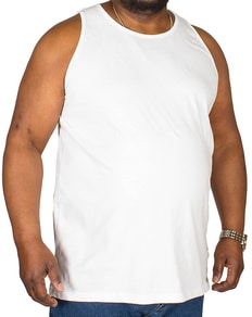 Bigdude Plain Vest White Tall