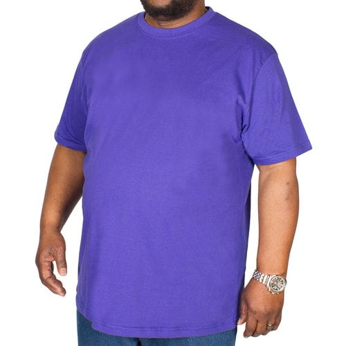 Bigdude Plain Crew Neck T-Shirt Violet