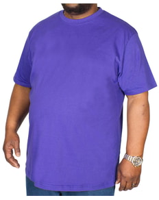 Bigdude Plain Crew Neck T-Shirt Violet