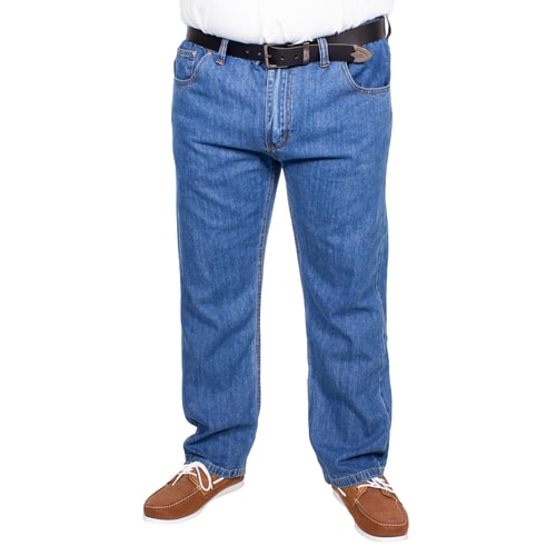 Bigdude Elasticated Waist Jeans Mid Wash