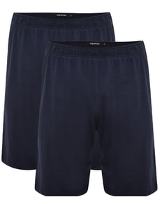 Bigdude Twin Pack Classic Pyjama Shorts Navy