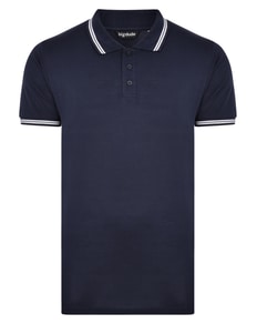 Bigdude Tipped Polo Shirt Navy