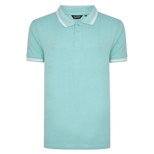 Bigdude Tipped Polo Shirt Turquoise