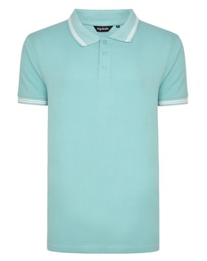 Bigdude Tipped Polo Shirt Turquoise